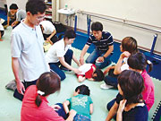 肢体不自由児への実習