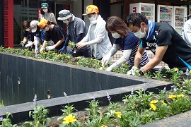 第二福利施設の植栽の様子