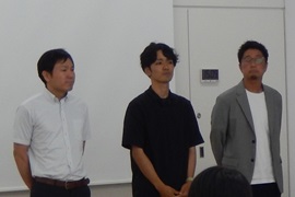 （左から）講師の石原浩一氏、佐橋慶彦氏、深見太一氏