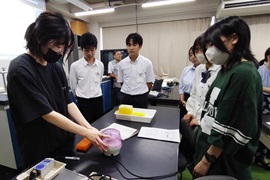 遠心分離機にかけて遺伝子検査の準備中...