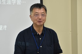 講演を行う大村惠特別教授
