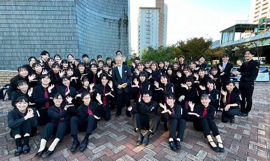第70回全日本吹奏楽コンクールでの集合写真
