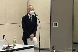 野田敦敬学長の閉会のあいさつ