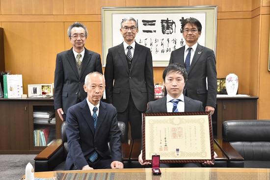 伝達式後の記念撮影