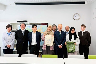 野田敦敬学長および本学関係者による心温まる歓迎の様子