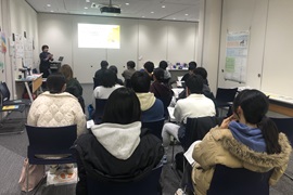 ミニ講義「集中力を高めるマインドフルネス」で実際にレーズンワークなどの体験を行いました！