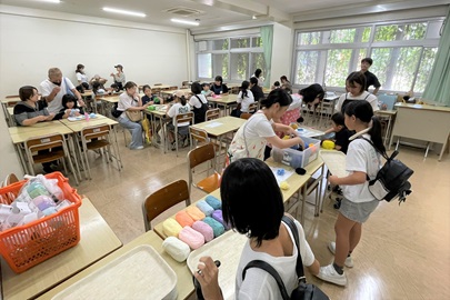 2種類のバッジの製作ができた104教室