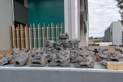 美術・技術家政棟前に展示中